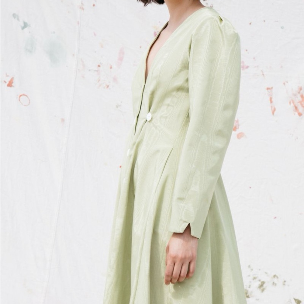 Nikki Chasin Dress Richter Button Midi Sz 2 — image 7 of 8